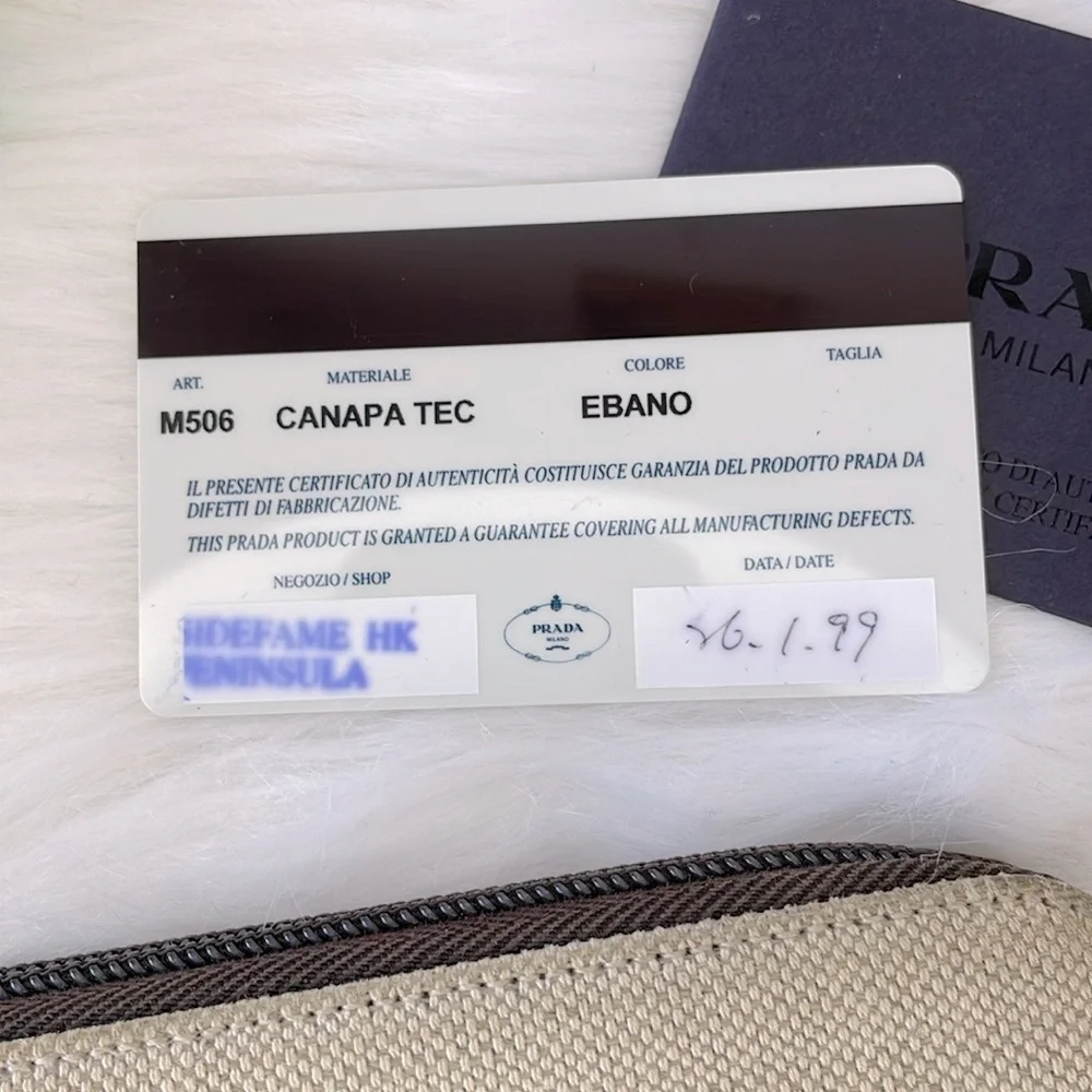 Prada Canvas Canapa‎ Zippy Wallet